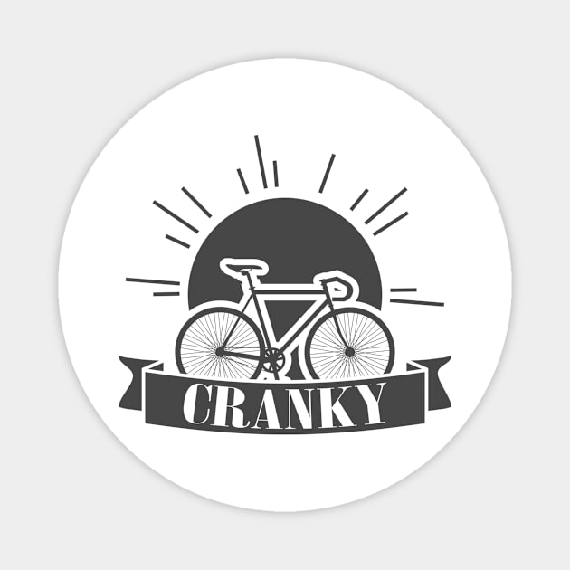 Cranky Cycling and Biking Tire Spokes Magnet by CaptainHobbyist